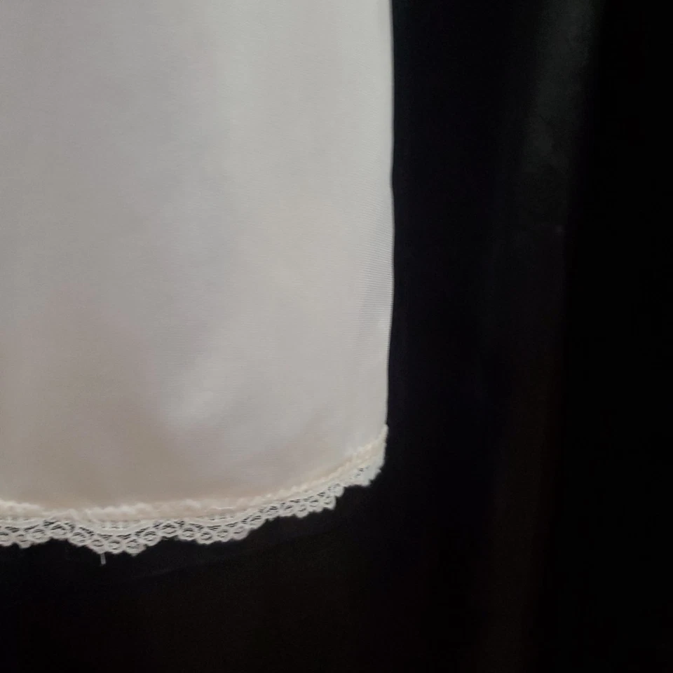 Винтажный SHADOWLINE полный скольжения платье белый атлас нейлона белье плюс 44 1 X - Изображение 3 из 4