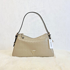 GUESS Women's Mindy Olive Grey Woven Design Shoulder Bag FA359118 NEW WITH TAG