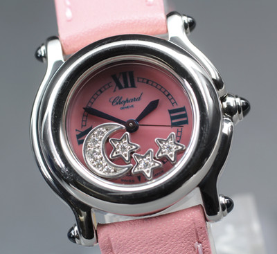 Chopard Happy Sport 27/8245-23 Moon Star Pink Diamond Quartz Damenuhr [Box]