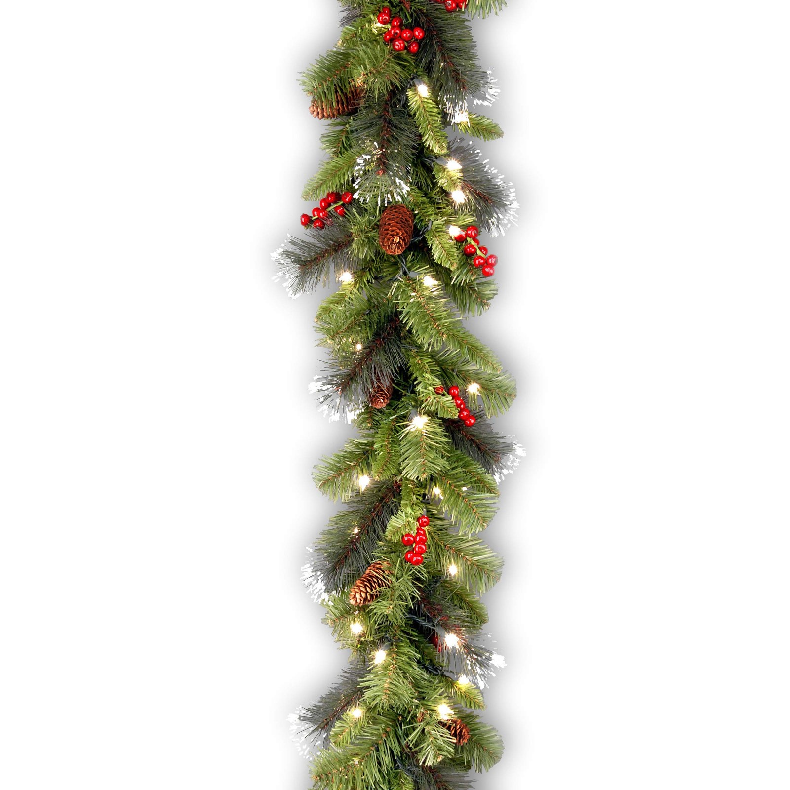 9 ft Pre-Lit Crestwood Spruce Artificial Christmas Garland, Christmas Decoration