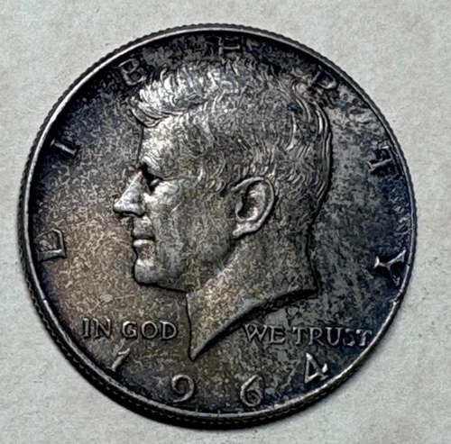 1964 P Kennedy Half Dollar- AU/BU Condition  90% Silver - FREE INSURED SHIPPING!