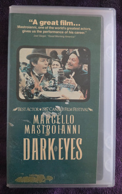 Dark Eyes VHS 1987 Marcello Mastroianni Nikita Mikhalkov CBS Fox Island Pictures