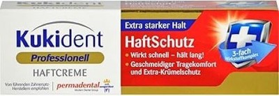 Kukident Haftcreme Haftschutz Zahnersatz Dritte Zähne Mundhygiene 1 x 40 g