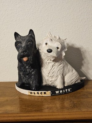 Black & White Scotch Whiskey Scottish Terrier Dog Advertising Bar Display 1950's