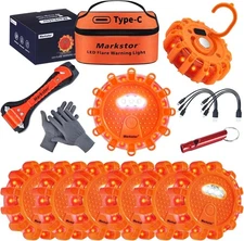 Emergency Kit USB Recharge Amber Warning Light -8 Pack Parts