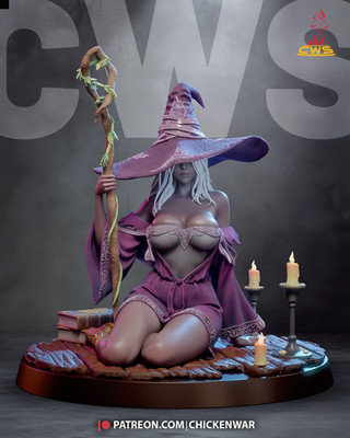 Recluse, Elden Ring, Mage, Zauberin, sexy Pin Up, Figur, 3D Druck, UNBEMALT
