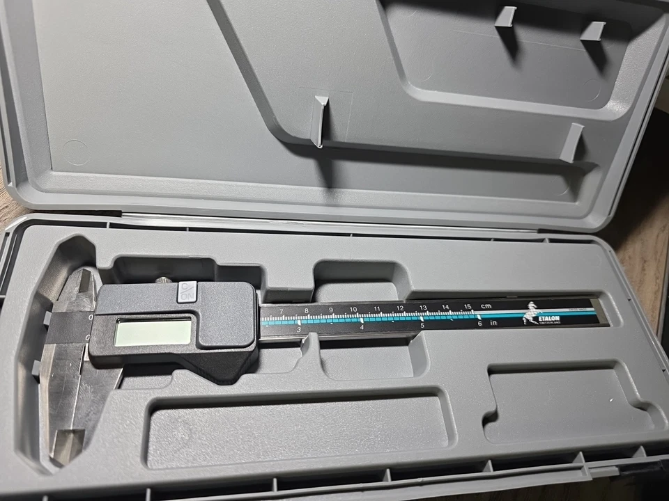 Vintage Digital SWISS Made ETALON 6” Caliper Standard US & Metric .0005" grad. - Image 2 of 4