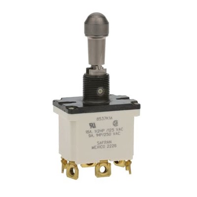 1PC SAFRAN POWER USA LLC 8537K1A Toggle Switch,Locking,2 Pole,Sealed,ON-OFF