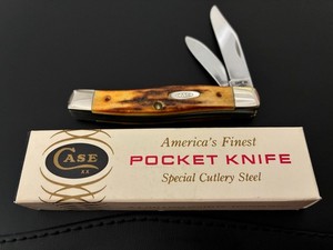 CASE XX U.S.A. 4-DOT 2 BLD TEXAS JACK STAG HANDLES w/BOX