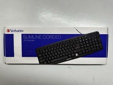 NEW SEALED BOX VERBATIM 99201 1702-494 Slimline Corded USB Keyboard
