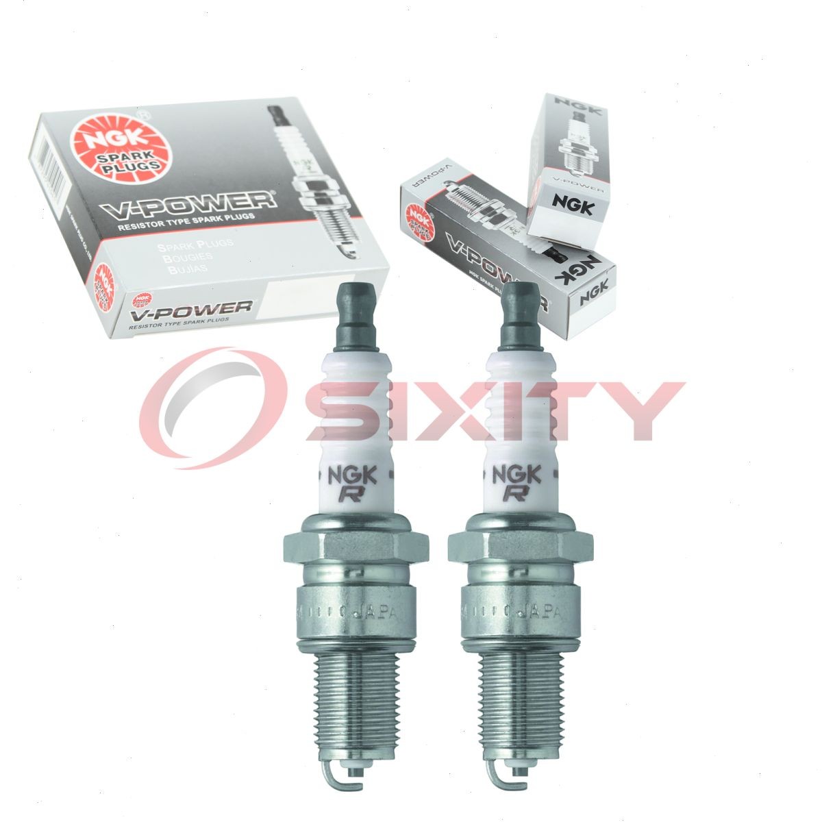2 pc NGK 6427 BPR6EY V-Power Spark Plugs for W20EXR-U LP20R-U F6RF E3.22 mu