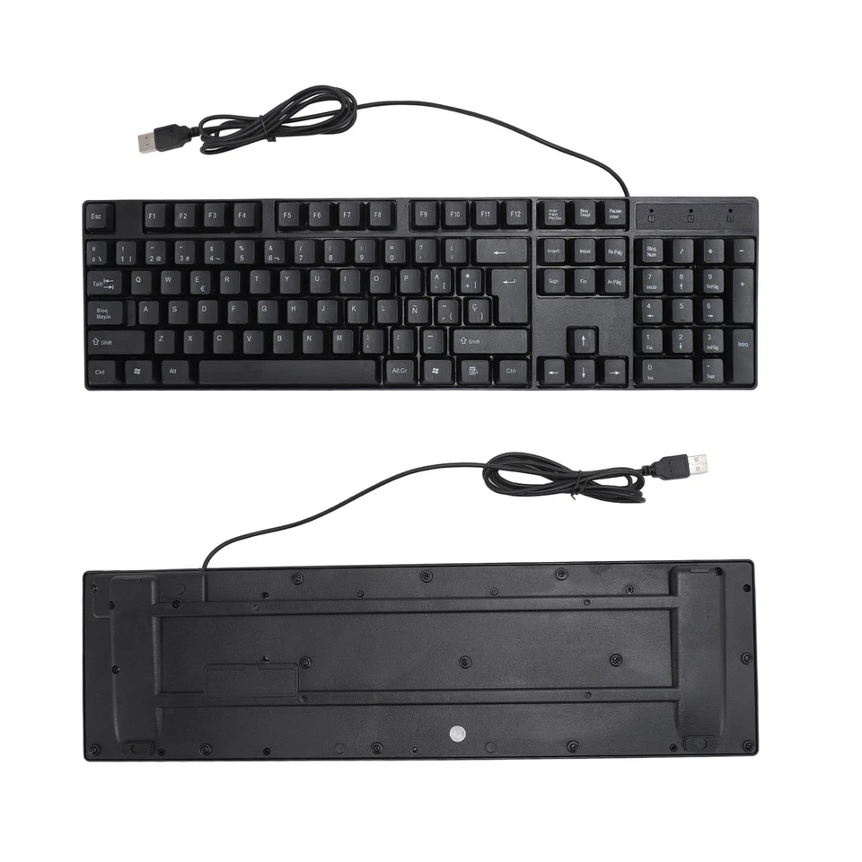 (Spanish QWETZ Layout) Wired USB Keyboard Rugged Minority Language Gaming - Image 3 of 4