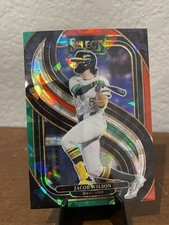 2025 Panini Select - Premier Level Jacob Wilson #164 Green And Red Prizm