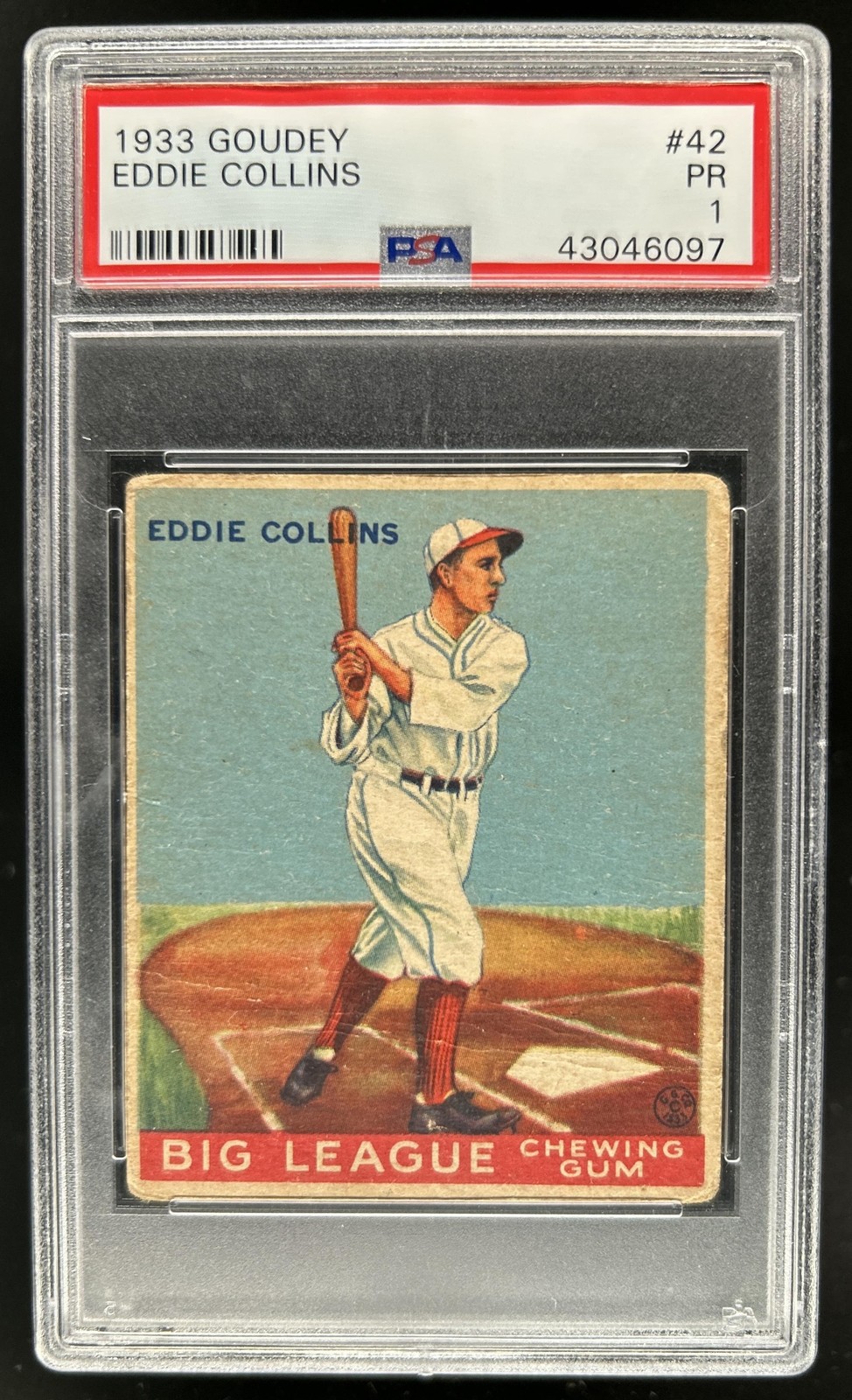 1933 Goudey R319 Eddie Collins Rookie RC #42 Red Sox PSA 1