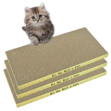 Cardboard Cat Scratcher Pads Cat Scratching Board for Indoor Cats 16.5x8.3x1 ...