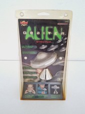 Vintage Uncle Milton Super Science Alien Orbiter Gyro-Top Silver Flying Saucer