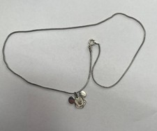 Vintage Sterling Silver Disney Mickey Mouse Pendant Necklace