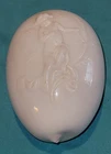 Large Vintage Milk Glass Decorative Easter Egg Cherub Angel Home Or Office Decor