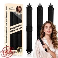 BLAAROOM Jumbo Satin Heatless Hair Curler Rods 3pcs