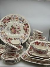 Spode England. Aster Dinnerware Set. 47 Pieces . Service for 8 - Circa 1930