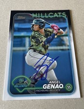 Angel Genao Ip Signed 2024 Topps Pro Debut Guardians Prospect GTP
