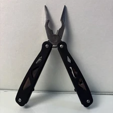 Black Skeleton Handle Multitool Pliers Pocket Knife Folding Tool Set EDC