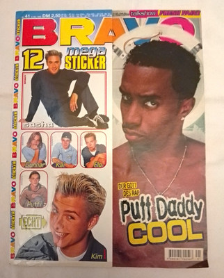 BRAVO Nr. 41 Oktober 1998 Puff Daddy, Poster und Sticker