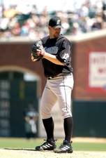 Brad Penny Florida Marlins lanza contra los Gigantes de San Francisco duri- Foto antigua 11