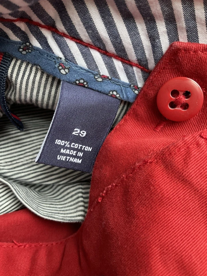 Cremieux Shorts Men 29 Red Chino Cotton Preppy 7.5" Inseam Premium Golf Chino — 第 4/4 张图片