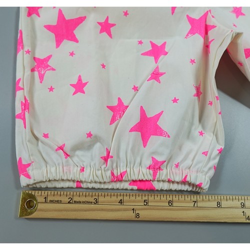 Noe and Zoe Dopple Romper Girls 12Y Tween Neon Pink Stars Salopette Overall - Picture 14 of 16