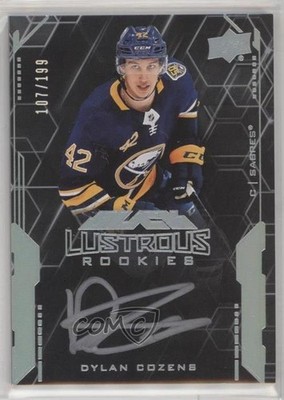 2020-21 SPx UD Black Lustrous Rookie Signatures Tier 2 Dylan Cozens Auto RC r2r