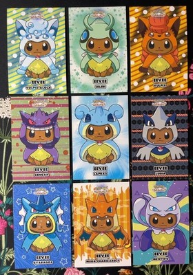 x9 Cards - Poncho Star Holo Non-TCG Eevee Evolutions Lets Go Eevee Pokemon 2025