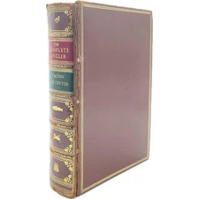 The Complete Angler; Izaak Walton; 1900; Bohn/Jesse edition; leather binding