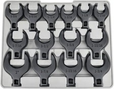 Jumbo Crows Foot Wrench Set 1/2 Drive - (14 Piece Set in Large SAE Sizes from 1
