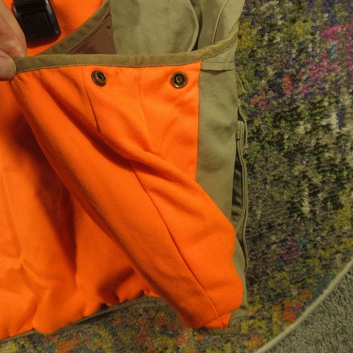 Cabela's Hunting Vest Mens S Blaze Orange Upland Fowl Hunting Bird Pouch EUC - Picture 5 of 13