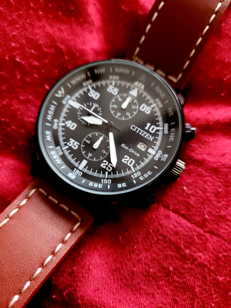 ⚡️BRAND NEW Citizen Eco-Drive CA0695-17E Chronograph Men's Aviator Watch