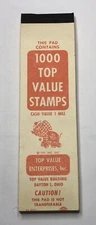 Vintage 1967 Full Unused Book Of 1000 Top Value Stamps Ohio Dayton OH Elephant