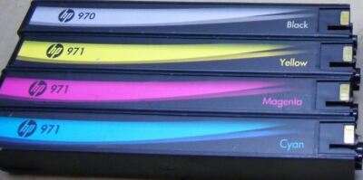 5 Sets Virgin EMPTY and USED Genuine HP 970 971 Ink Cartridges EMPTIES ...