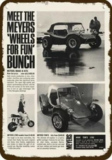 1969 MEYERS MANX TOW'D Dune Buggy & Lynx Vntg-Look DECORATIVE REPLICA METAL SIGN