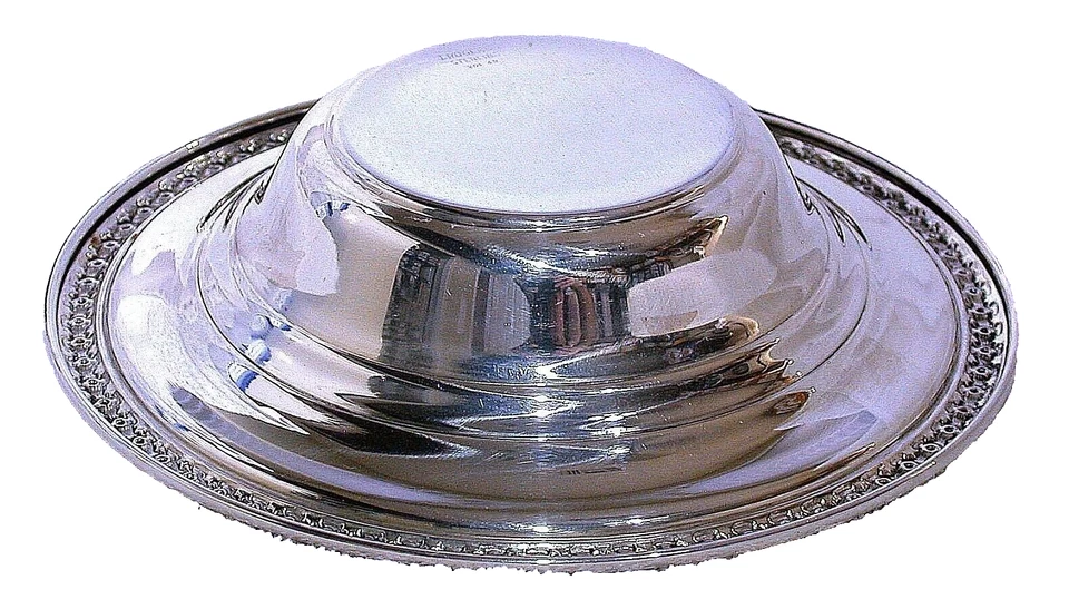 Vintage Rogers Sterling Bowl 5 9/10 x 1 1/3 pulgadas 201 48 sello 64 gramos AS60 Foto 3 de 3