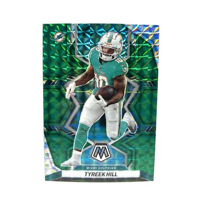 Tyreek Hill #212 Miami Dolphin 2022 Mosaic Green Prizm