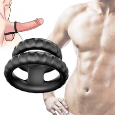 Male Cock Penis Rings Ring Silicone Super Stretchy Enhance Erections Sex Toys US