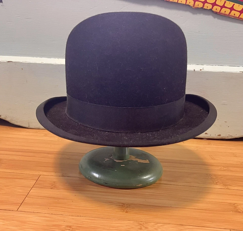 Clásico Vintage Brooks Brothers Bowler/Derby Negro Talla 7 Foto 4 de 4