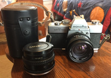 Vintage Minolta SRT 100 35mm Film Camera Rokkor Lense 50mm 1: 1.7 WIDE ANGLE