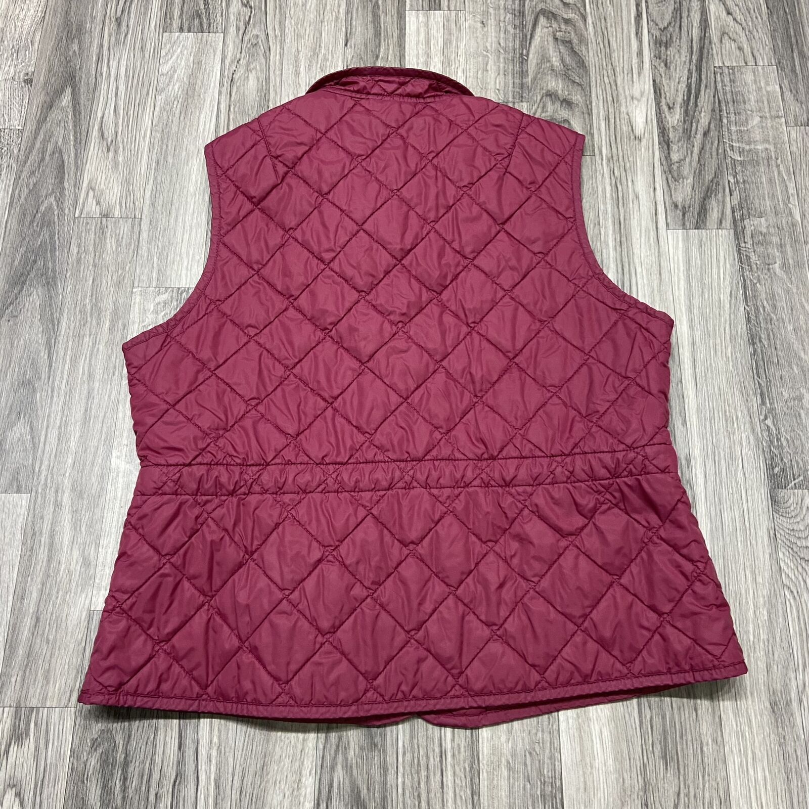 GAP Button Down Collared Maroon Quilted Vest Wome… - image 6