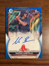 Nazzan Zanetello 2023 Bowman Draft Chrome Auto CDA-NZ Blue Wave Refractor /150
