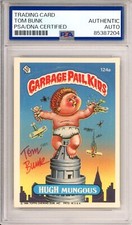 SIGNED Tom Bunk 1986 Topps Garbage Pail Kids GPK Hugh Mungous #124a PSA DNA COA