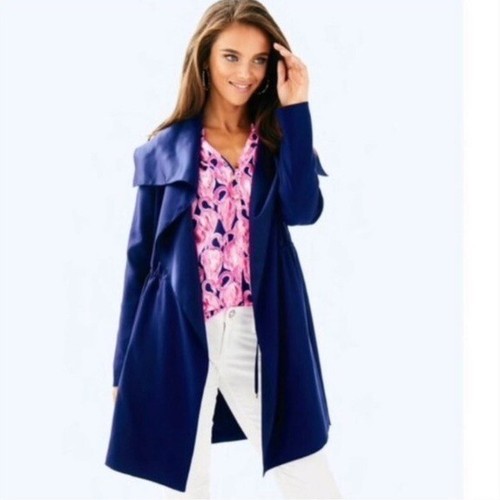 Lilly Pulitzer Valeria Dress Coat. in Navy Womens Size Small - Picture 2 of 8