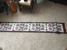 Christmas HOME FOR THE HOLIDAYS EMBROIDERED TABLE RUNNER 13 x73. Lovely