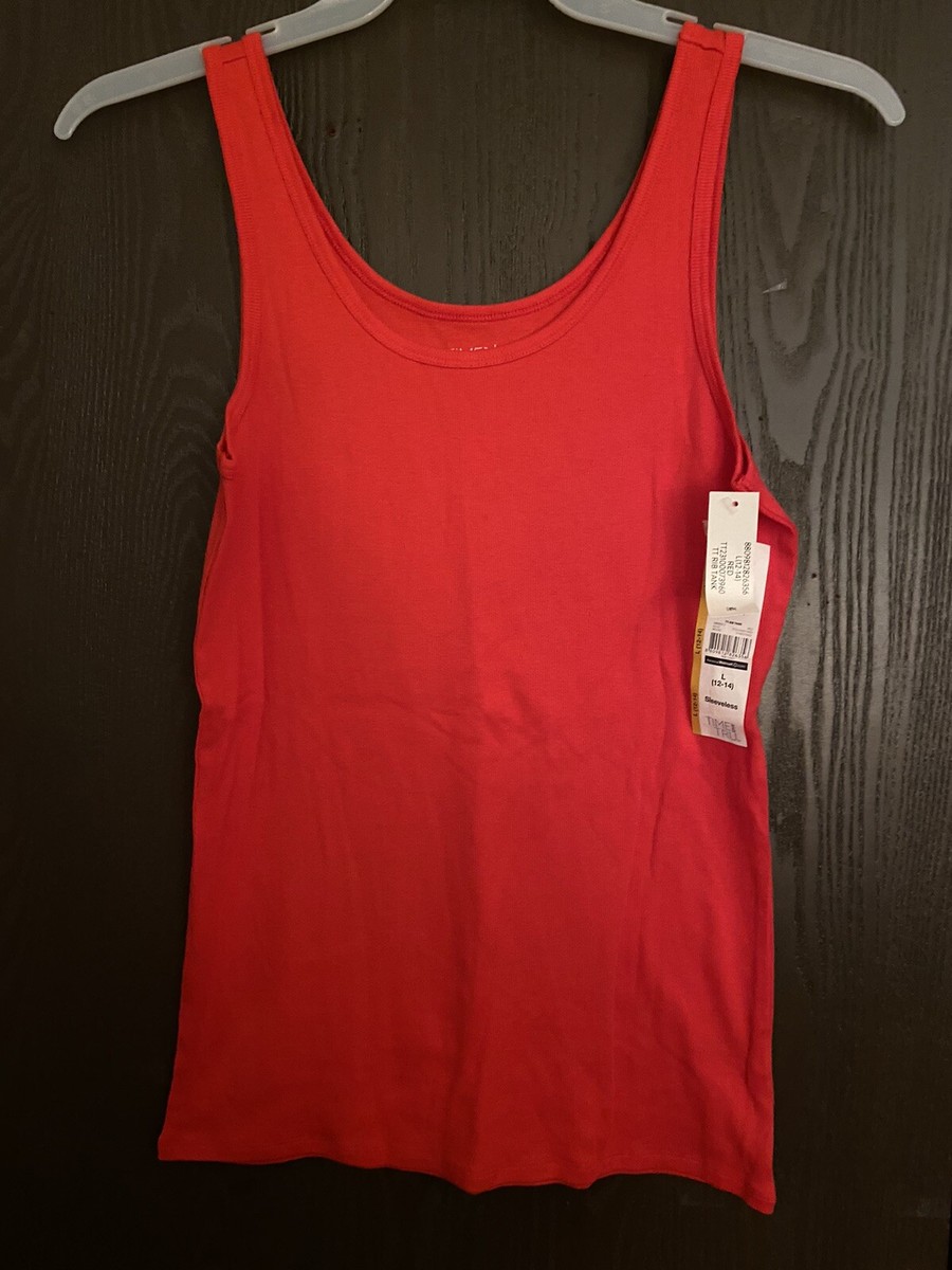 Time and Tru NWT Women's Ribbed Tank Top Sleeveless Fitted